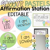 Affirmation Station with Editables in Groovy Pastels Theme