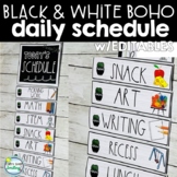 BOHO Black and White DECOR EDITABLE DAILY SCHEDULE