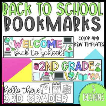 Back to School Bookmarks by Teaching in Paradise | TpT