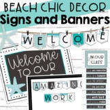 Beach Decor EDITABLE Welcome Banners and Signs