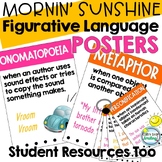 Figurative Language Posters in Sunshine Theme in 2 Sizes