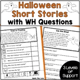 Halloween Short Stories WH Questions - Speech Therapy - Li