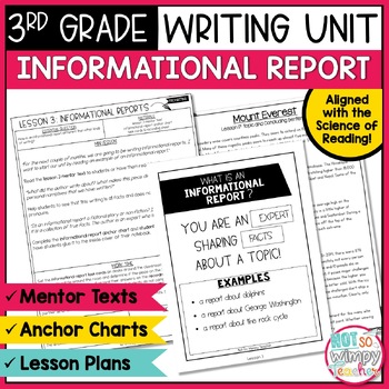 Preview of Informational Report Writing Unit THIRD GRADE
