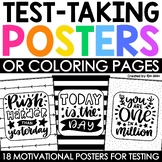 Testing Motivation State Test Prep Coloring Pages Posters 