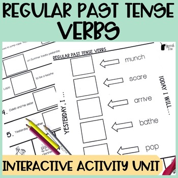 Preview of Regular Past Tense Verbs Interactive Language Unit for Speech Therapy