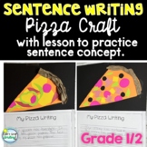Sentence Writing Craft Reinforce Concept of Sentence PIZZA CRAFT