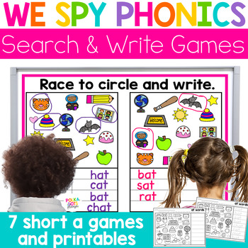 Preview of Short A Word Families Games and Worksheets - Phonics Practice for K & 1st grade