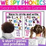 Short I Word Families Games and Worksheets - Phonics Pract