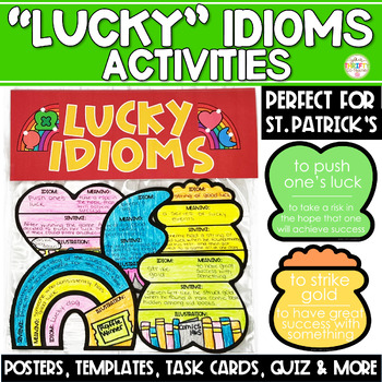 Preview of St. Patty's Day Bulletin Board Idiom Craft Activity  Lucky Charms Bulletin Board
