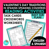 Valentine's Day Traditions Reading Activities in Spanish a