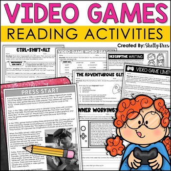 Preview of Video Games Reading Activities and Passages