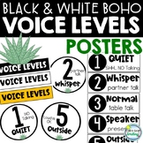 Voice Levels Chart & Posters in Black and White BOHO Theme