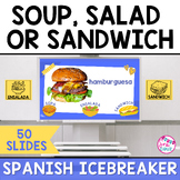 Back to School Spanish Icebreaker Soup Salad or Sandwich G