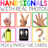 Hand Signal Signs for Classroom Management with Real Pictures