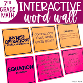 Interactive Word Wall Card Sort Expressions & Equations 7t
