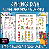 50% OFF 24H | Spring Day Count and Graph Worksheets
