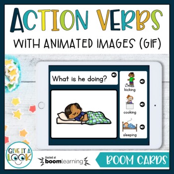 Action Verbs Animated GIFs for Speech Therapy FREE Mini Unit