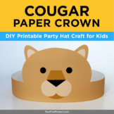 Cougar Costume Headband, Mountain Lion Printable Paper Cro