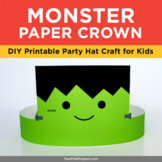 Cute Halloween Monster Costume Headband, Printable Paper C