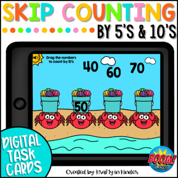 Preview of Skip Counting by 5s and 10s Math Boom Cards