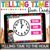 Telling Time to the Hour Boom Cards No Prep Telling Time G