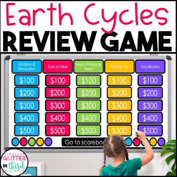 Preview of Earth Cycles Rotation & Revolution Review Game Show 4th Grade Science SOL 4.6