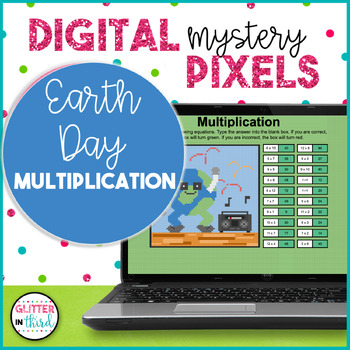 Preview of Earth Day Math Multiplication Pixel Art