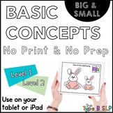 No Print Basic Concepts for Speech Therapy: Big/Small w/Ta