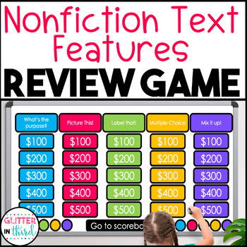 Preview of Nonfiction Text Features Review Game Activity Reading Test Prep Powerpoint