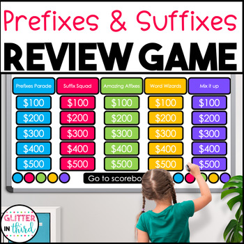 Preview of Prefixes and Suffixes Review Game Activity Reading Test Prep