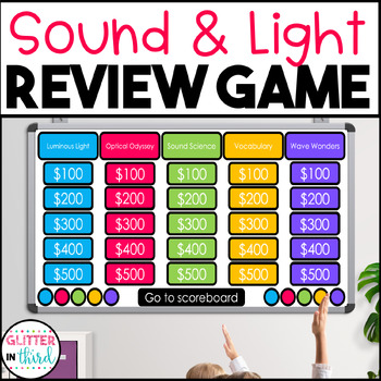 Preview of Sound and Light Review Game Show 5th Grade Science SOL 5.5 5.6