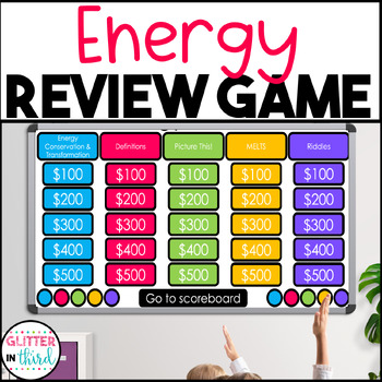 Preview of Types of Energy Review Game Show 5th Grade Science SOL  5.2