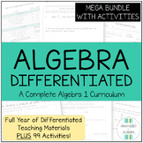 Algebra 1 Curriculum Full Year Differentiated Lessons Acti