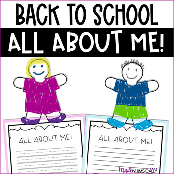 Back to School Writing Craft - All About Me Writing Activity | TPT
