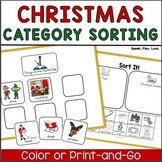 Christmas Categories Speech Therapy Activity - December - 