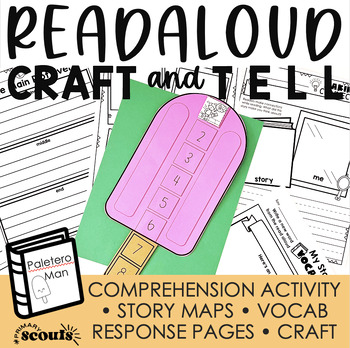 Preview of Read Aloud Activities Craft for Paletero Man | Sequencing | Popsicle Craft