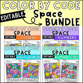 Space Color by Sight Word, Letter, Number and Number Sense