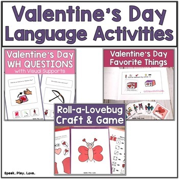 Preview of Valentine's Day Speech Therapy Activities - February Speech and Language -Autism