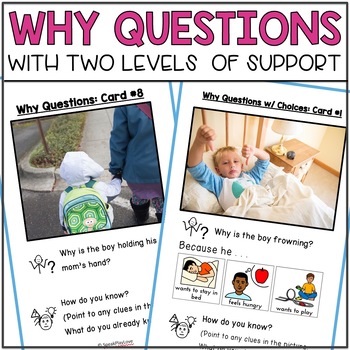Preview of Answering Why Questions - Speech Therapy - Inferencing with Pictures - Visuals