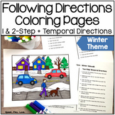 Winter Following Directions Coloring Sheets 1 & 2 Step Dir