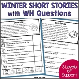 Winter Short Stories and WH Questions - Listening Activity