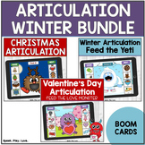 No-Prep Winter Articulation BOOM Cards -Christmas Valentin