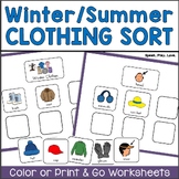 Summer Clothes & Winter Clothes Sort - Clothing Sort - Pre