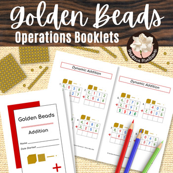 Preview of 50% OFF 48 Hr Montessori Golden Beads Operations Booklets - Montessori Math
