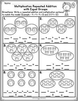 letfreedomring multiplication repeated addition equal groups worksheets