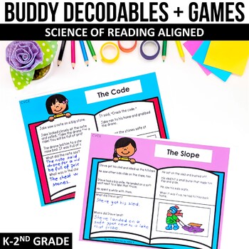 Preview of Science of Reading Phonics Games Buddy Decodables Partner Plays 1st Grade Review