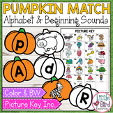 Fall Beginning Sounds & Letter Match Cards | Uppercase & L