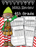 4th Grade Math Review Reading a Table Winter/Christmas Themed