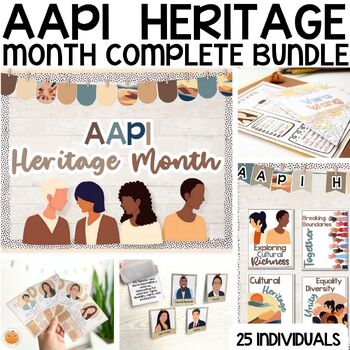 Preview of AAPI Heritage Month Bundle, Biography & Quotes, Research, Decor
