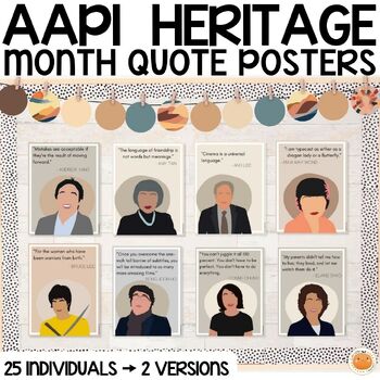 Preview of AAPI Heritage Month Quote Posters, Bulletin Board & Motivational Decor
